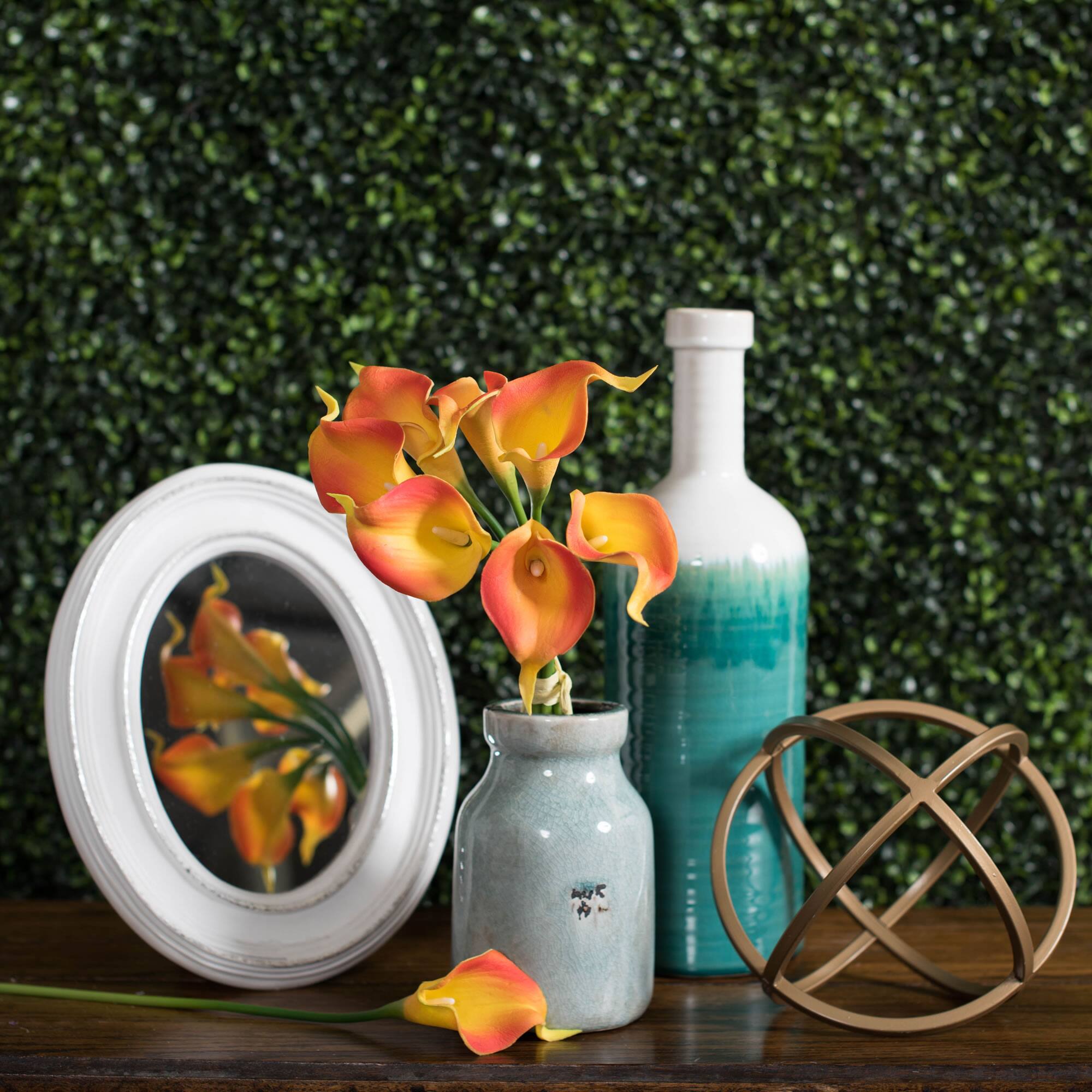 Orange Calla Lily Artificial Bundle